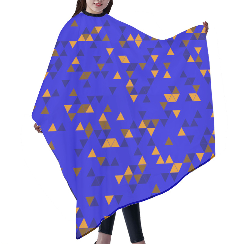 Personality  Retro Geometric Triangle Pattern Hair Cutting Cape