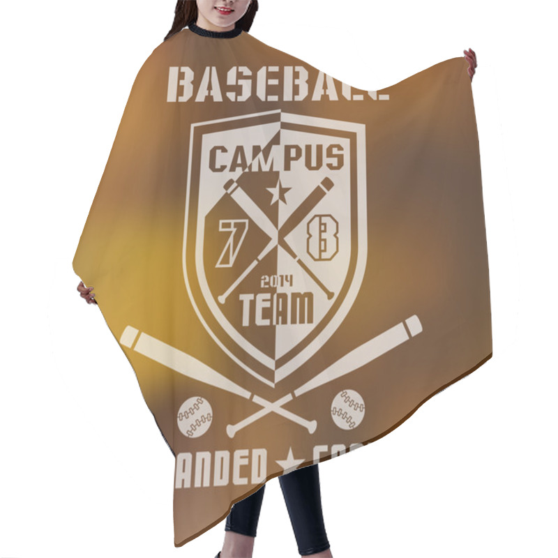 Personality  Baseball Sport Emblem 1 Hair Cutting Cape