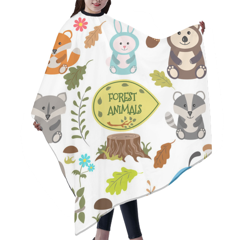 Personality  Forest Animals. Hair Cutting Cape