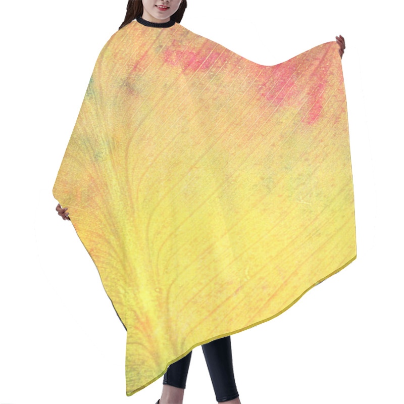 Personality  Leaf-like Fall-themed Background: Red, Green, And Yellow Patterns Imitating Leaf Texture Hair Cutting Cape