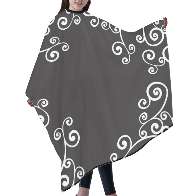 Personality  Curly Background Hair Cutting Cape