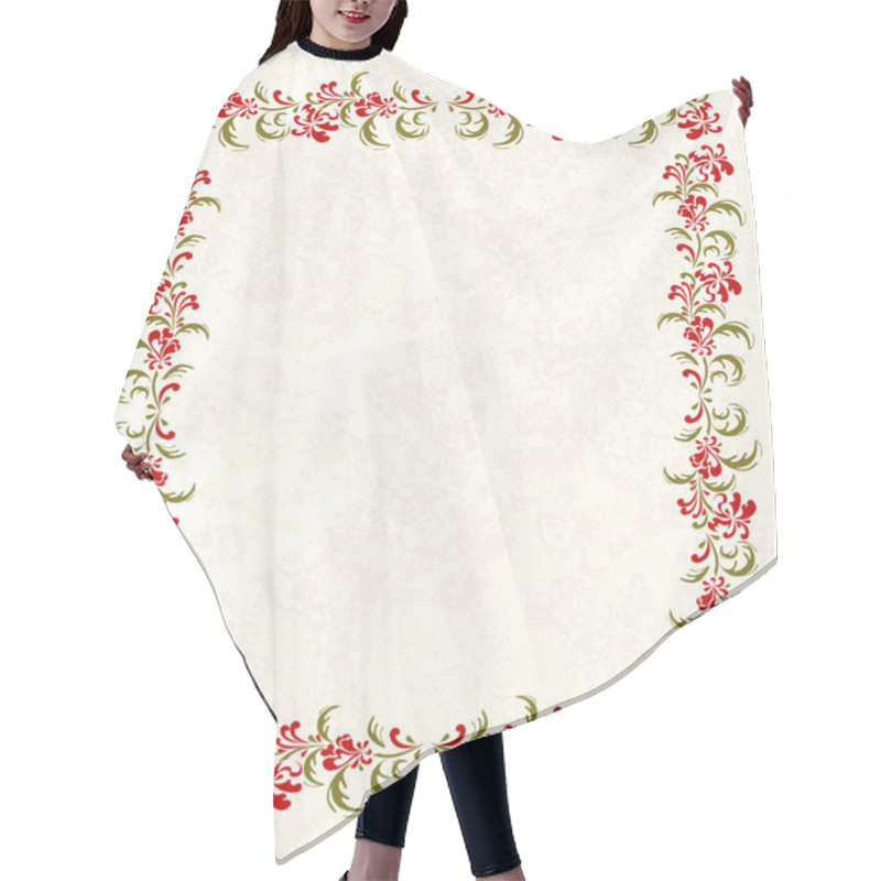 Personality  Floral Frame Hair Cutting Cape