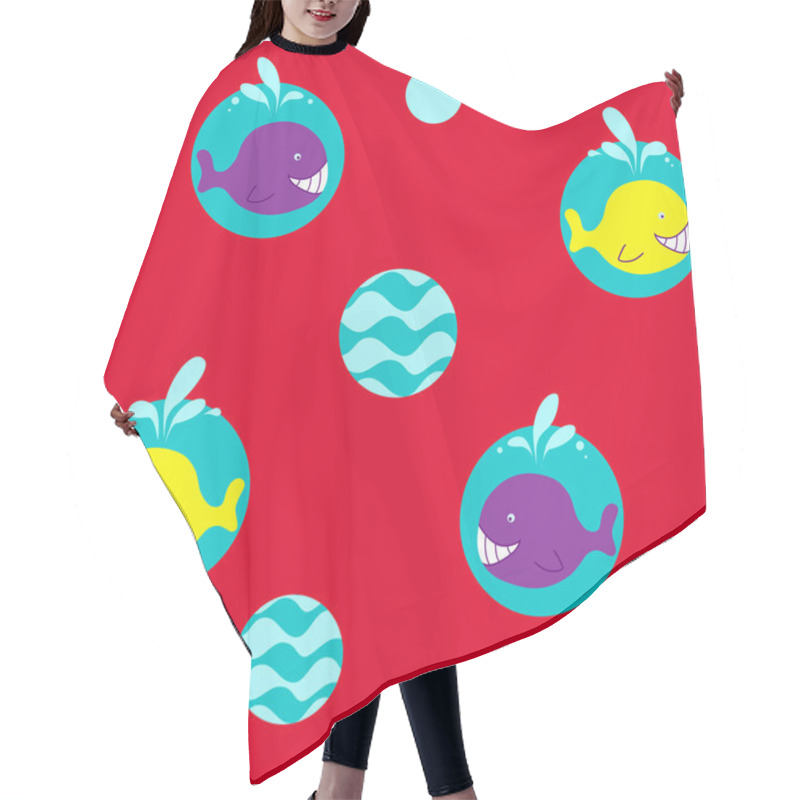 Personality  Happy Whales Hair Cutting Cape