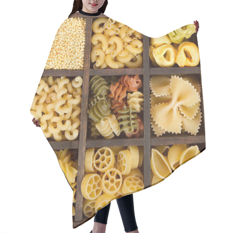 Personality  An Assortment Of Italian Pasta Hair Cutting Cape