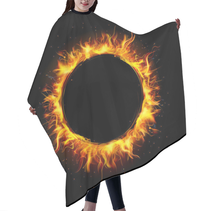 Personality  Fire Circle Hair Cutting Cape