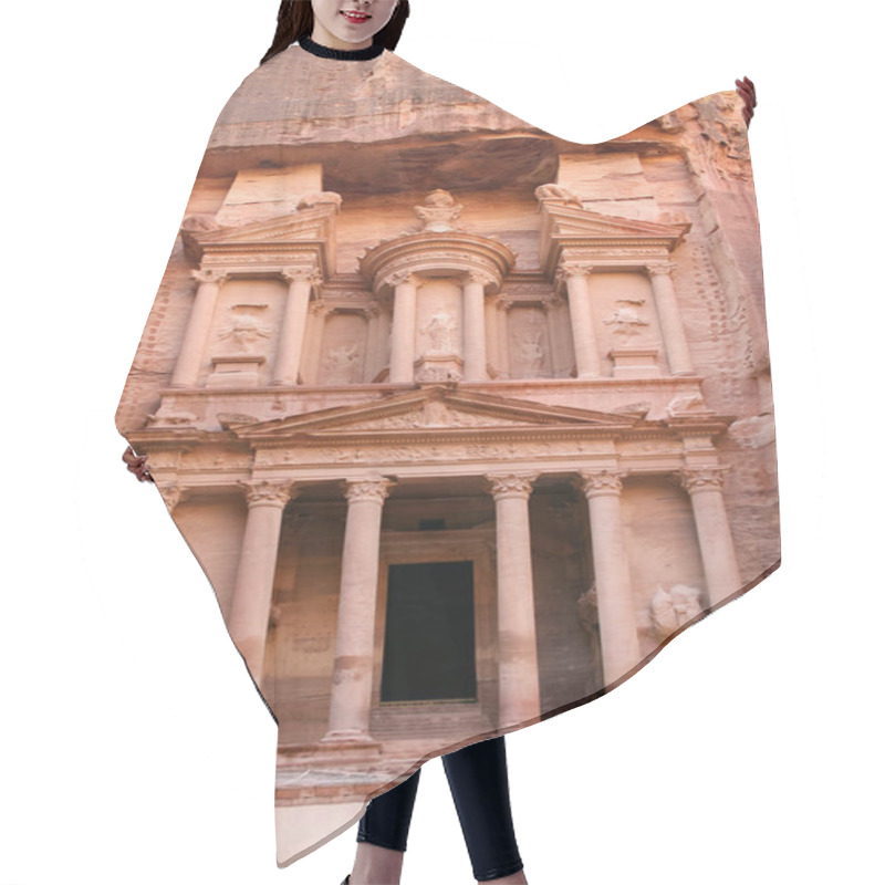 Personality  Al Khazneh (The Treasury) At Petra. The Most Popular Attraction Of Jordan. Hair Cutting Cape