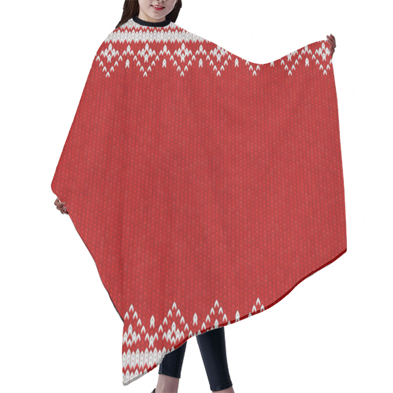 Personality  Knitted Textile Pattern. Vector Illustration Hair Cutting Cape