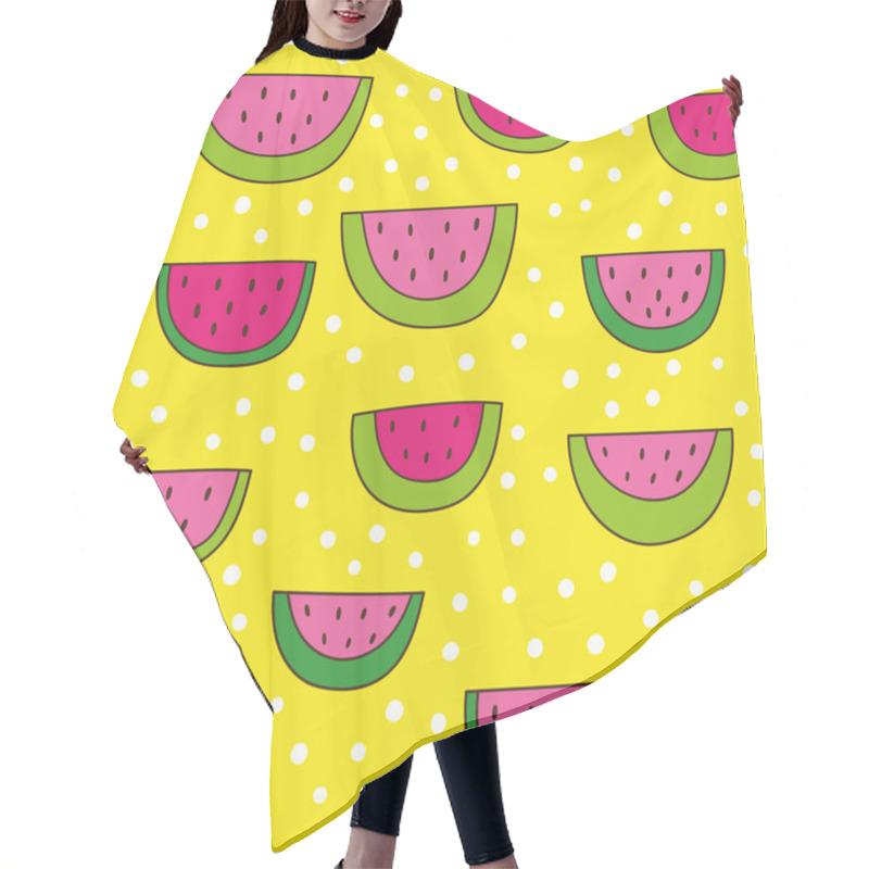 Personality  Pattern With Watermelon Cloves Hair Cutting Cape