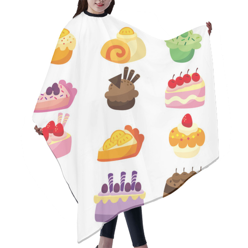 Personality  Cartoon Cake Hair Cutting Cape