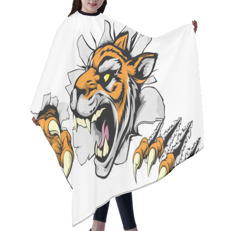 Personality  Angry Tiger Sports Mascot Hair Cutting Cape