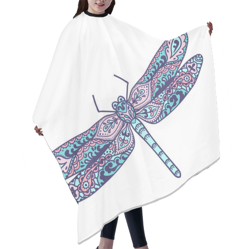 Personality  Hand Drawn Doodle Insect. Hair Cutting Cape