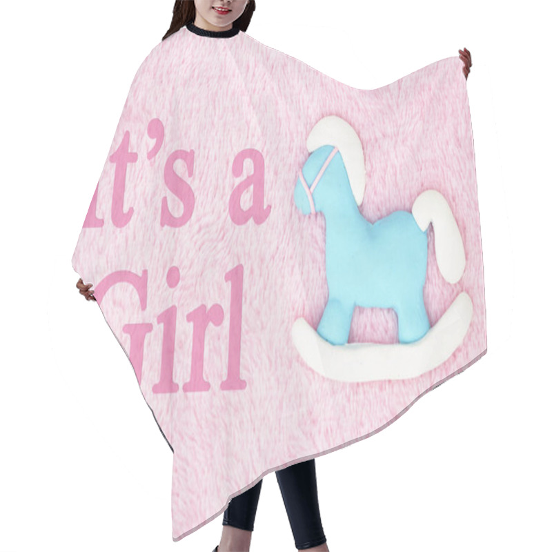 Personality  Old Fashion It's A Girl Message Hair Cutting Cape