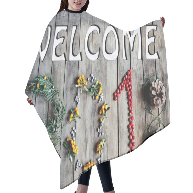 Personality  Welcome 2018 Text Hair Cutting Cape