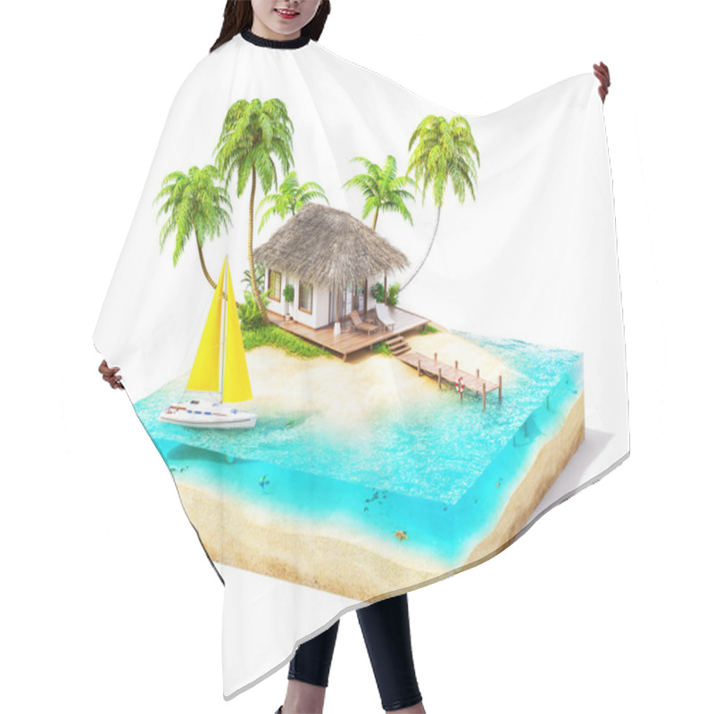 Personality  Tropical Island Hair Cutting Cape