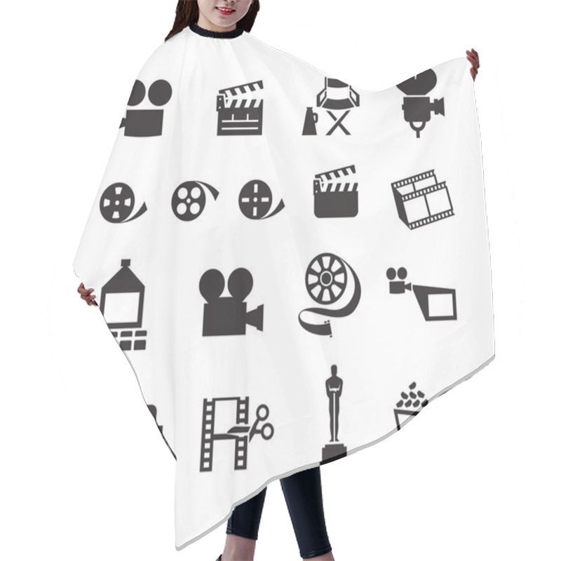 Personality  Cinema. Vector Format Hair Cutting Cape