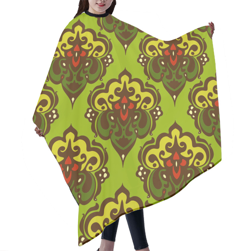 Personality  Seamless Vector Pattern Damask Hair Cutting Cape