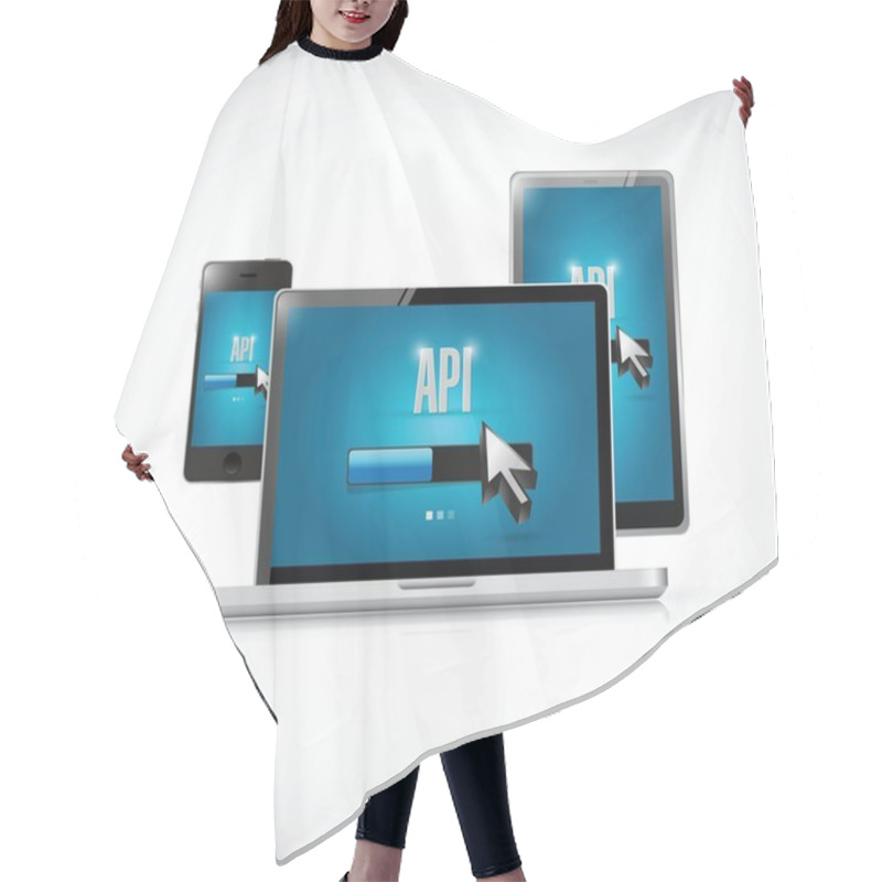 Personality  Api Technology Updates Sign Concept Hair Cutting Cape