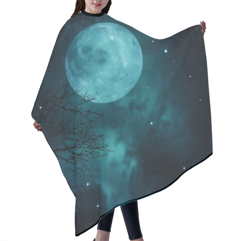 Personality  Full Moon On The Skies, Abstract Natural Backgrounds Hair Cutting Cape