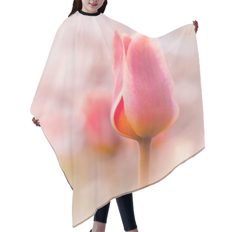 Personality  Pink Tulips Hair Cutting Cape