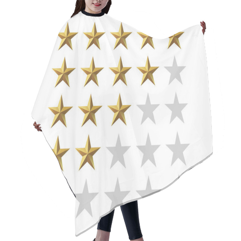 Personality  Vector Golden Star. Hair Cutting Cape