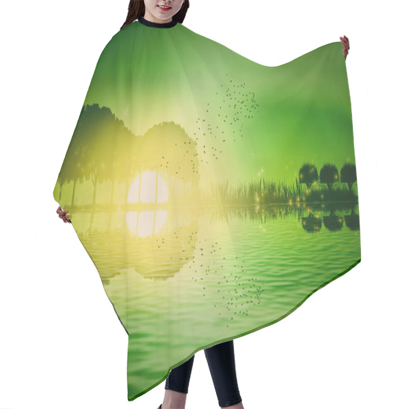 Personality  Jungle Music Guitar Hair Cutting Cape