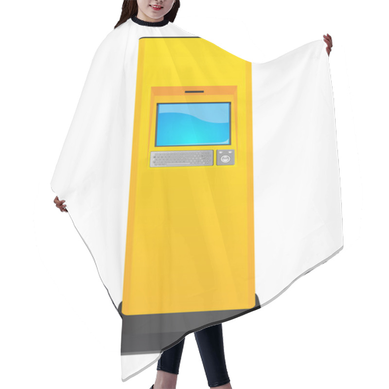 Personality  Yellow Ticket Terminal Hair Cutting Cape