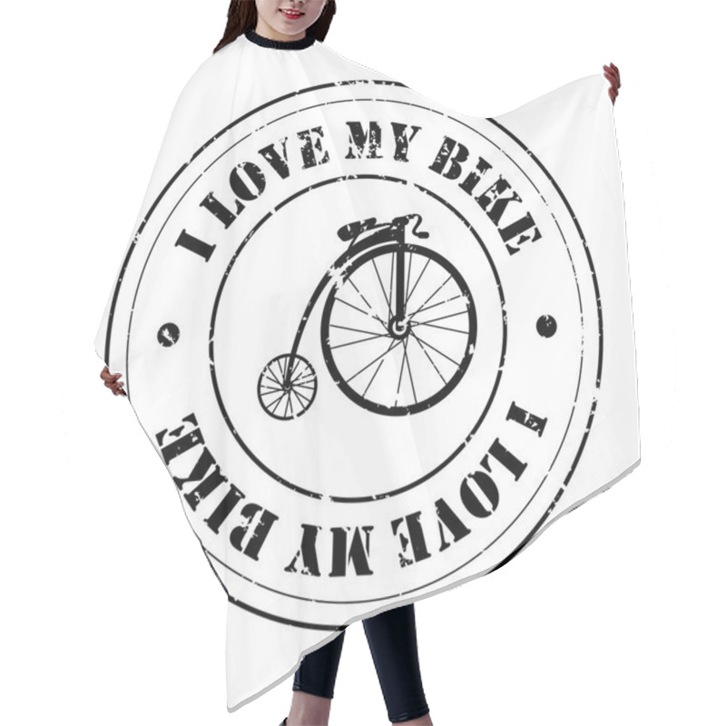 Personality  I Love My Bike Hair Cutting Cape