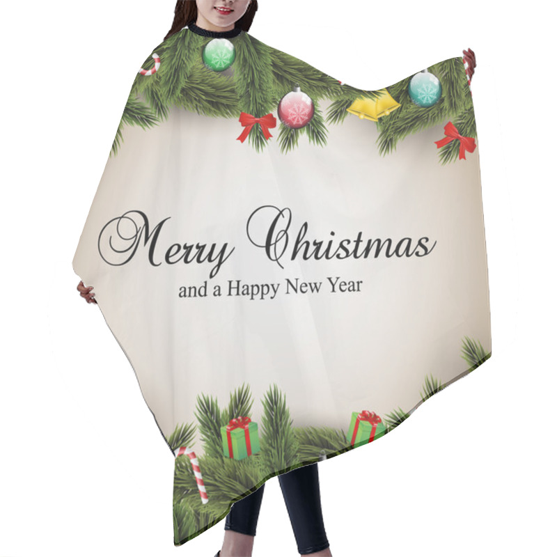 Personality  Christmas Card And Ornaments Hair Cutting Cape