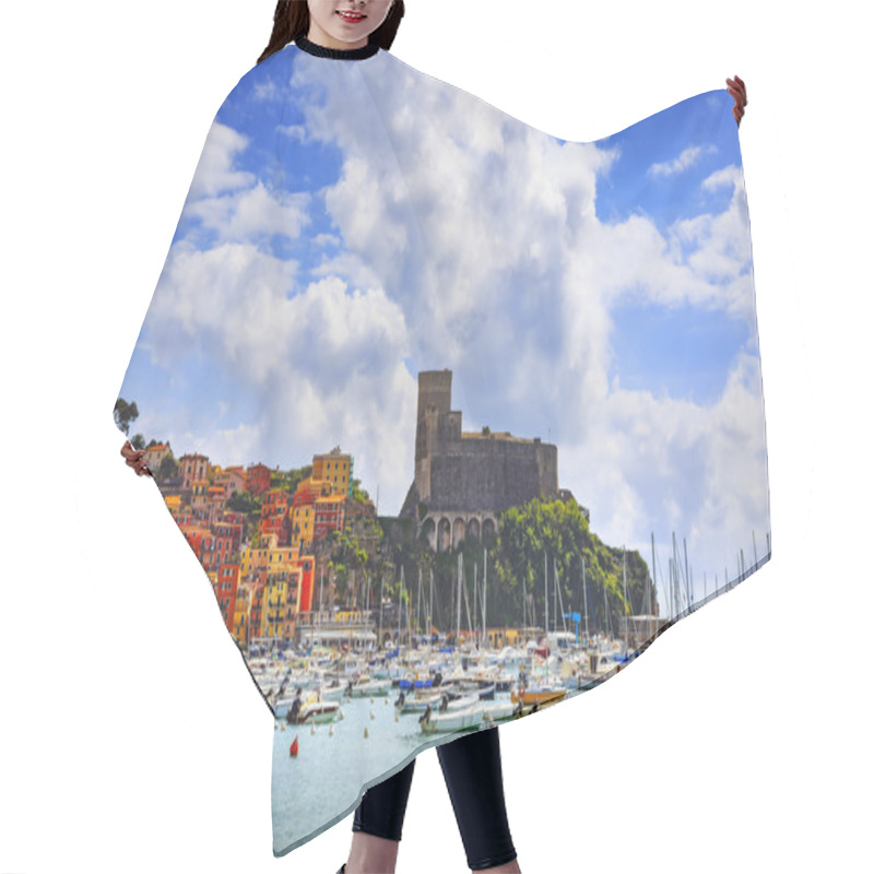 Personality  Lerici, Harbor And Village. Cinque Terre, Ligury Italy Hair Cutting Cape