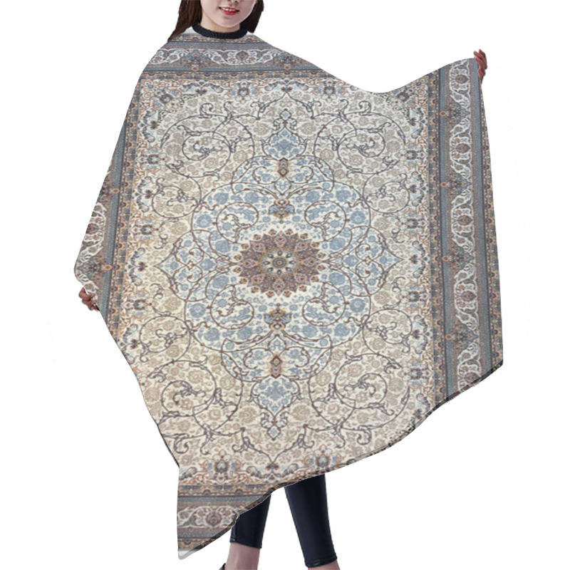 Personality  Traditional Middle East Carpet, Abstract  Background Hair Cutting Cape