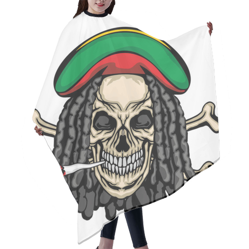 Personality   Grunge Skull Coat Of Arms Hair Cutting Cape