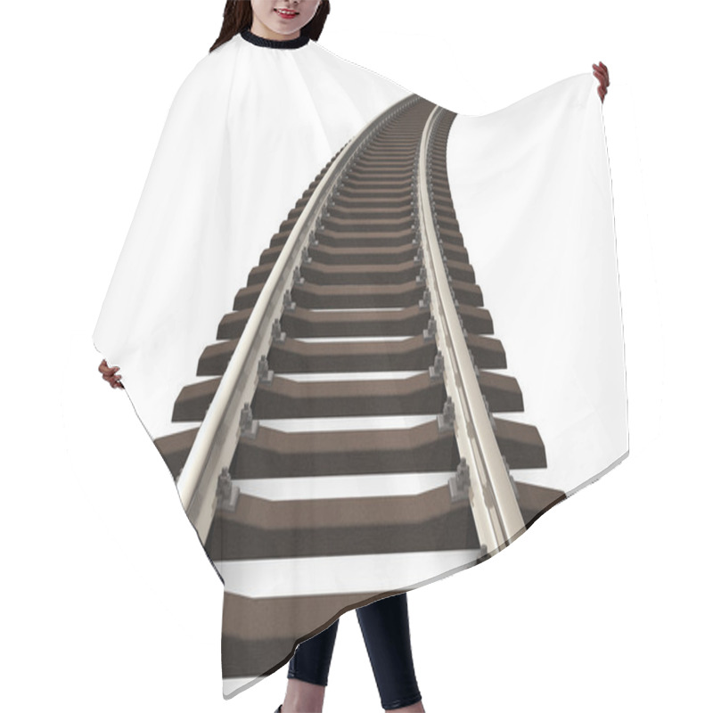 Personality  Curved Railroad Track Hair Cutting Cape