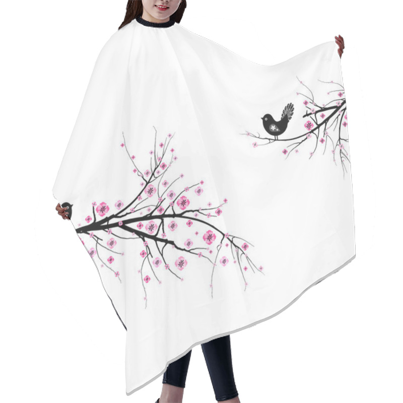 Personality  Blossom Cherry Hair Cutting Cape