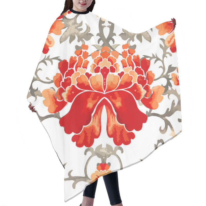 Personality  Seamless Floral Pattern Hair Cutting Cape