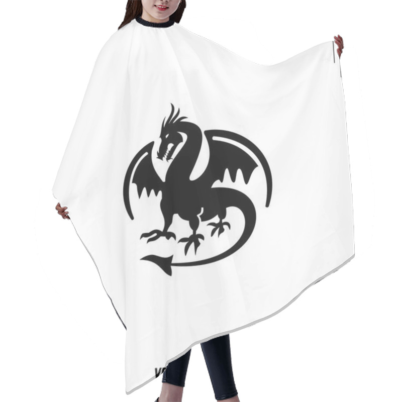 Personality  Viking Dragon Flat Icon Hair Cutting Cape