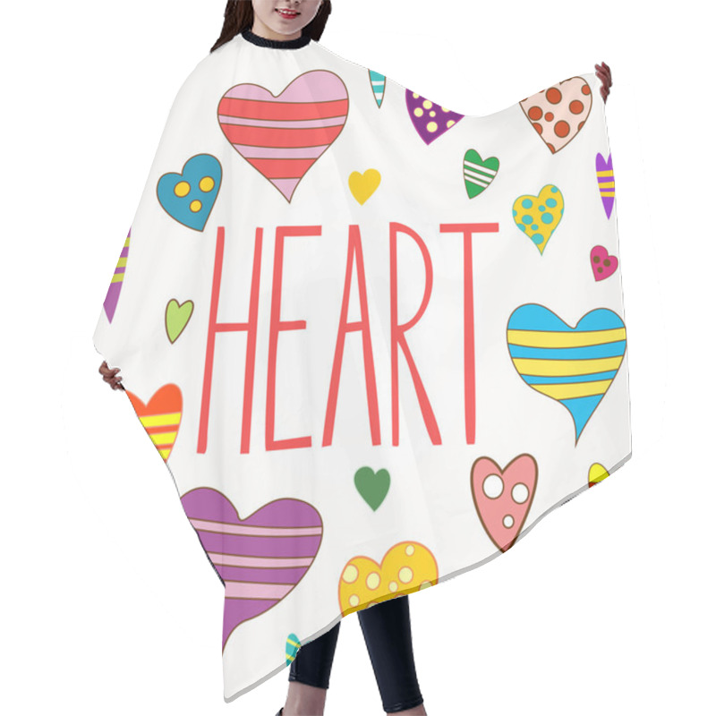 Personality  Hearts Hair Cutting Cape