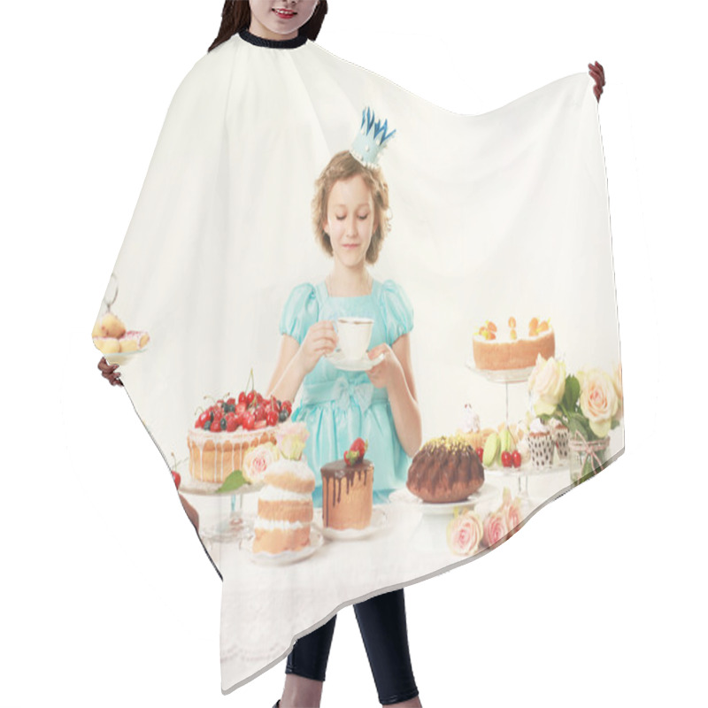 Personality  Beautiful Little Princess Girl Hair Cutting Cape