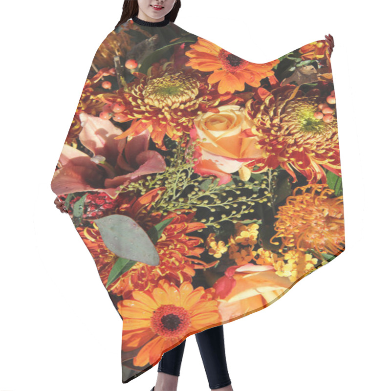 Personality  Autumn Bouquet Hair Cutting Cape