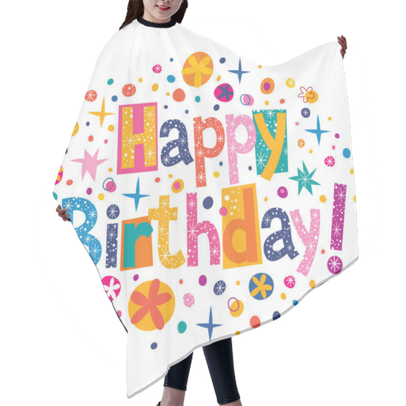 Personality  Happy Birthday Greeting Card Hair Cutting Cape