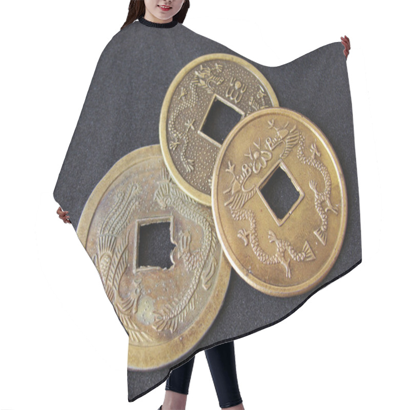 Personality  Chinese Feng Shui Coins Hair Cutting Cape