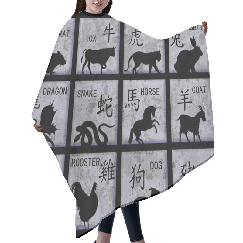 Personality  Chinese Zodiac Symbols Hair Cutting Cape