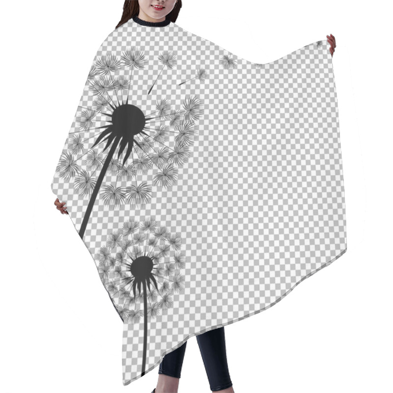 Personality  Silhouettes Of Beautiful Dandelion Flowers  Hair Cutting Cape