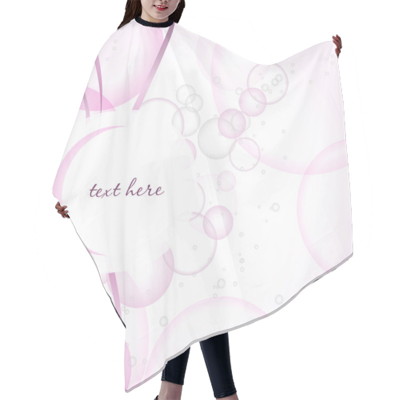 Personality  Abstract Pastel Floral Background With Bubbles And Lines Hair Cutting Cape