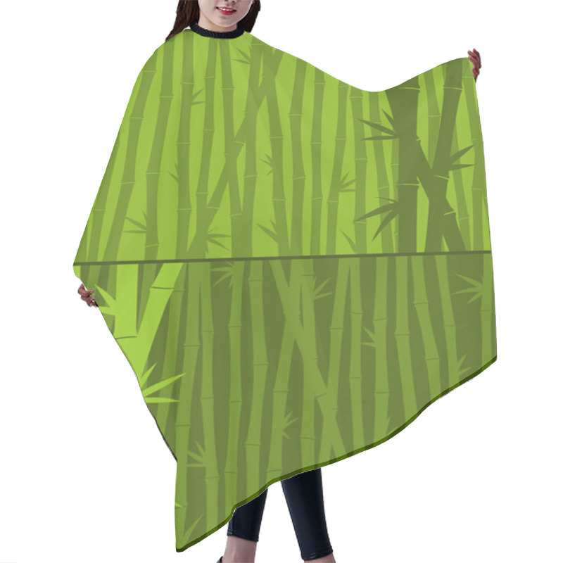 Personality  Green Bamboo Background Hair Cutting Cape