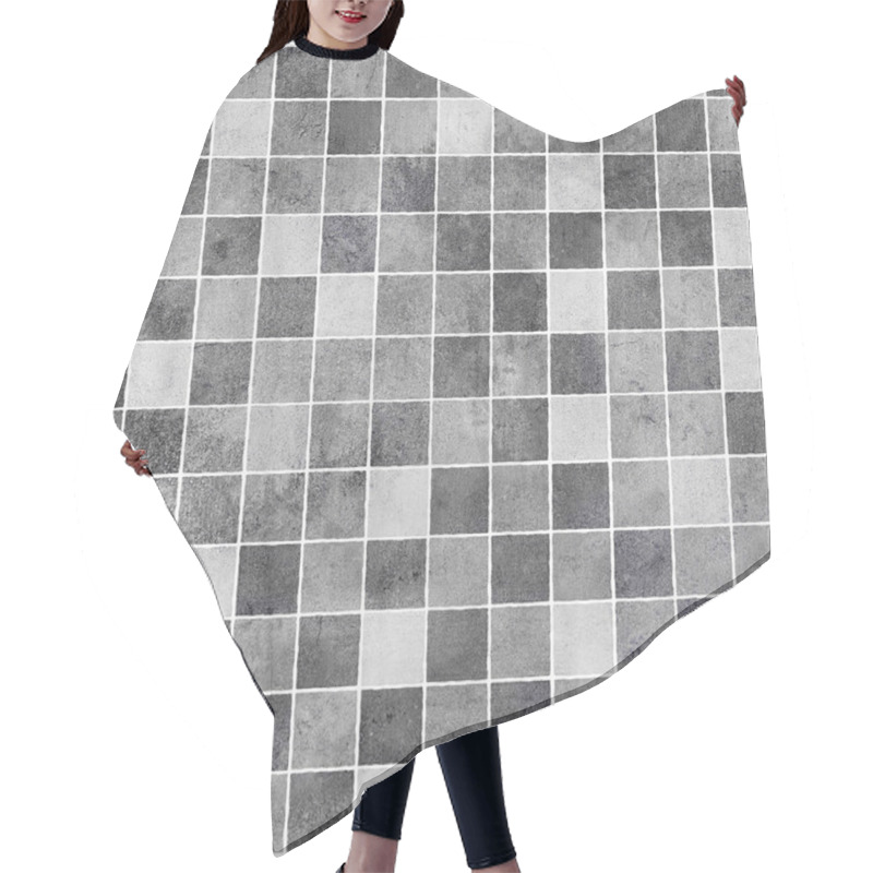 Personality  Grey Natural Stone Mosaic Tile Sheets Hair Cutting Cape