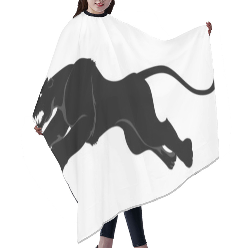 Personality  Dark Wild Cat Hair Cutting Cape