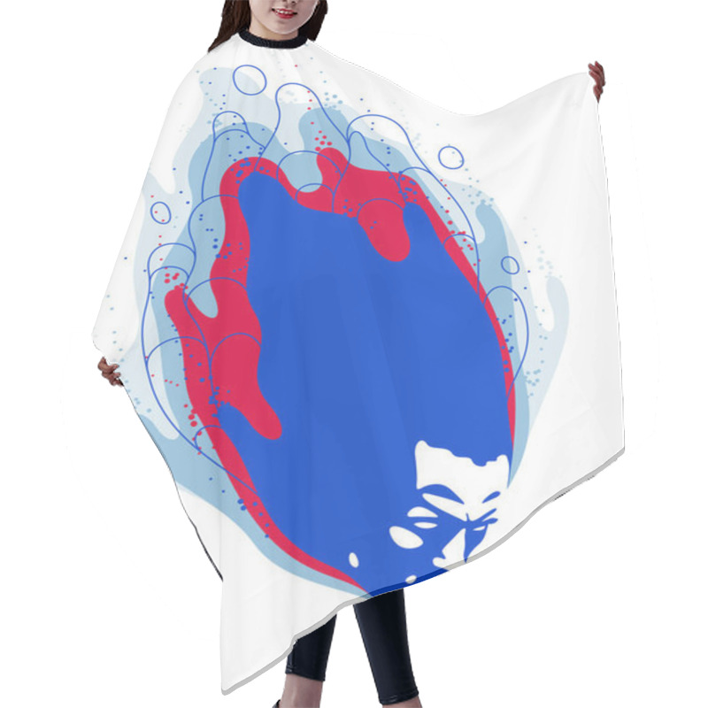 Personality  Man Head With Abstract Fluids Flying From It Vector Philosophical Illustration, Psychology Insight And Meditation Theme, Thinking And Dreaming, Mindfulness. Hair Cutting Cape