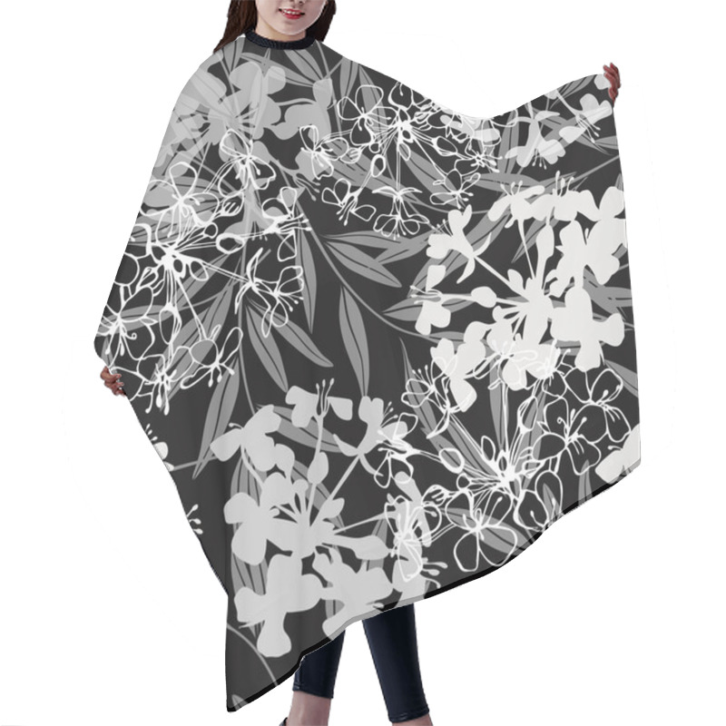 Personality  Abstract Flowers And Leaves. Hair Cutting Cape