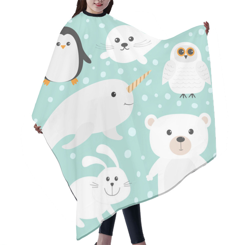 Personality  Arctic Polar Animals Set Hair Cutting Cape