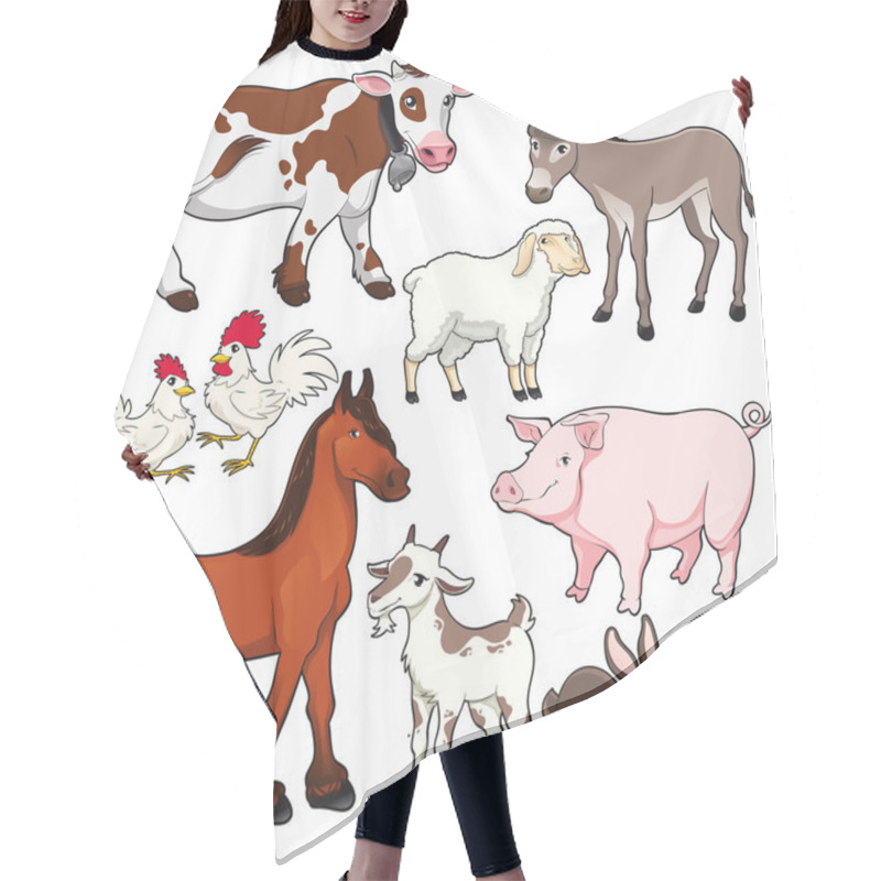 Personality  Farm Animals. Hair Cutting Cape